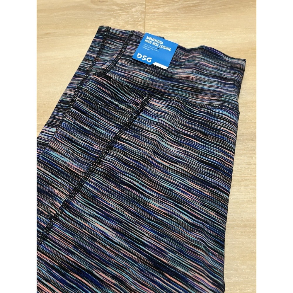 NWT DSG Momentum High Rise Leggings Girls XL 16 Pure Black Spacedye‎ Youth